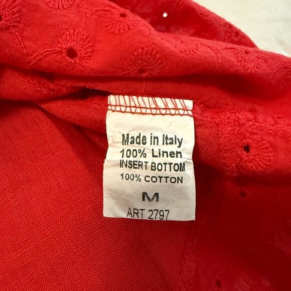 Terzo Millennio Size Medium Red Sleeveless High Low Dress Womens - Picture 8 of 12